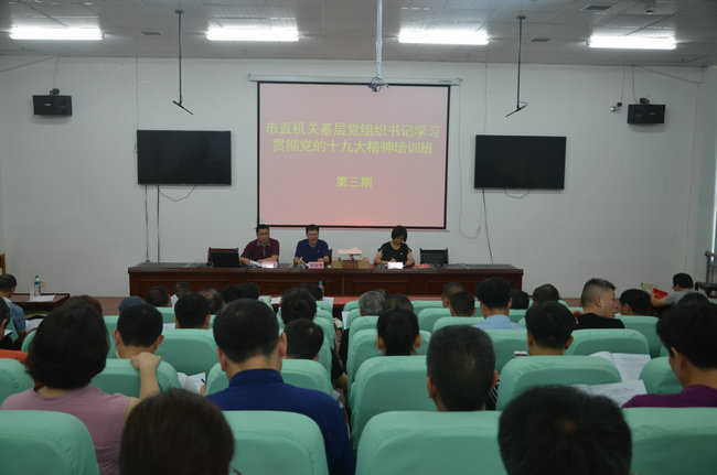 市直机关工委积极开展基层党组织书记学习贯彻十九大精神培训暨“双创双修”宣教活动