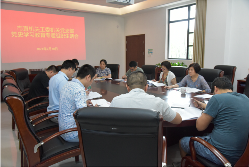 市直机关工委机关党支部召开党史学习教育专题组织生活会