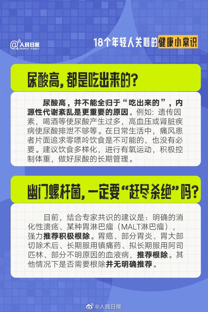 【健康知识】日常健康知识小科普