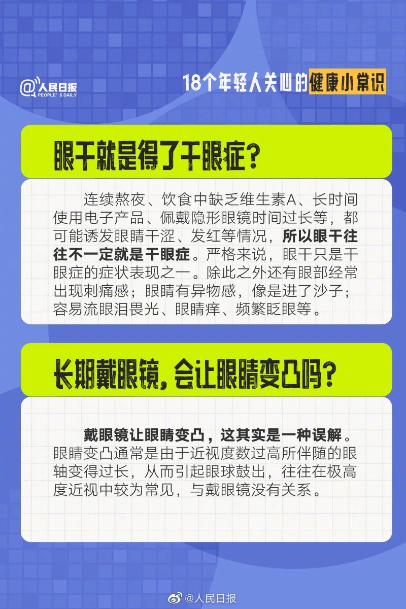【健康知识】日常健康知识小科普