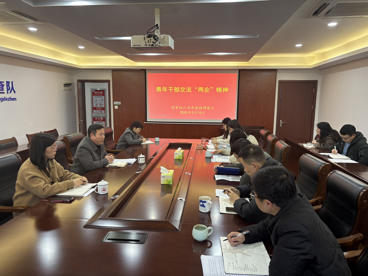 国家统计局景德镇调查队青年干部热议全国两会精神